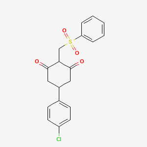 2-(Benzenesulfonylmethyl)-5-(4-chlorophenyl)cyclohexane-1,3-dione
