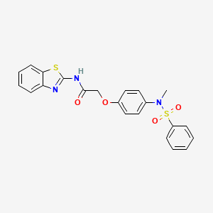 2-[4-[benzenesulfonyl(methyl)amino]phenoxy]-N-(1,3-benzothiazol-2-yl)acetamide
