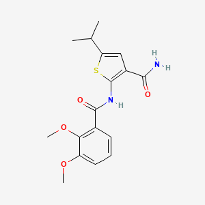 molecular formula C17H20N2O4S B1227194 2-[(2,3-dimethoxybenzoyl)amino]-5-isopropyl-3-thiophenecarboxamide 
