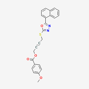 4-[(5-Naphthalen-1-yl-1,3,4-oxadiazol-2-yl)sulfanyl]but-2-ynyl 4-methoxybenzoate