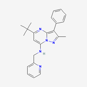 5-tert-butyl-2-methyl-3-phenyl-N-(2-pyridinylmethyl)-7-pyrazolo[1,5-a]pyrimidinamine