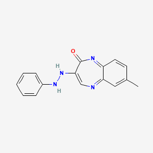 7-Methyl-3-(phenylhydrazo)-1,5-benzodiazepin-2-one