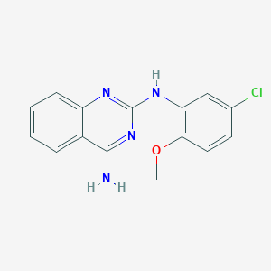 molecular formula C15H13ClN4O B1227221 N2-(5-Chloro-2-methoxyphenyl)quinazoline-2,4-diamine 