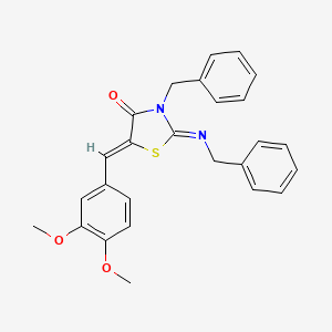 3-Benzyl-2-(benzylimino)-5-(3,4-dimethoxybenzylidene)-1,3-thiazolidin-4-one