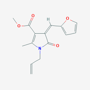 1-Allyl-4-furan-2-ylmethylene-2-methyl-5-oxo-4,5-dihydro-1H-pyrrole-3-carboxylic acid methyl ester