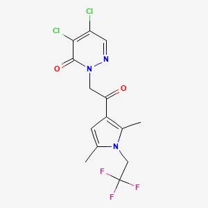 4,5-Dichloro-2-[2-[2,5-dimethyl-1-(2,2,2-trifluoroethyl)-3-pyrrolyl]-2-oxoethyl]-3-pyridazinone