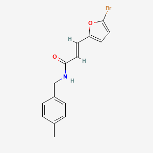 (E)-3-(5-bromofuran-2-yl)-N-[(4-methylphenyl)methyl]prop-2-enamide