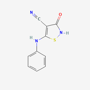 molecular formula C10H7N3OS B1227229 5-Anilino-3-oxo-4-isothiazolecarbonitrile CAS No. 1137-65-1