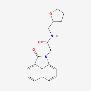 2-(2-oxo-1-benzo[cd]indolyl)-N-(2-oxolanylmethyl)acetamide