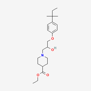 1-[2-Hydroxy-3-[4-(2-methylbutan-2-yl)phenoxy]propyl]-4-piperidinecarboxylic acid ethyl ester
