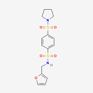N-(2-furanylmethyl)-4-(1-pyrrolidinylsulfonyl)benzenesulfonamide