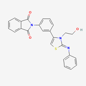 2-[3-[3-(2-Hydroxyethyl)-2-phenylimino-4-thiazolyl]phenyl]isoindole-1,3-dione