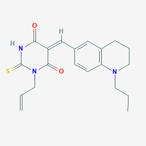 (5Z)-1-prop-2-enyl-5-[(1-propyl-3,4-dihydro-2H-quinolin-6-yl)methylidene]-2-sulfanylidene-1,3-diazinane-4,6-dione