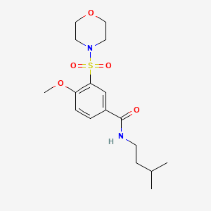 4-methoxy-N-(3-methylbutyl)-3-(4-morpholinylsulfonyl)benzamide