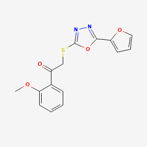 2-[[5-(2-Furanyl)-1,3,4-oxadiazol-2-yl]thio]-1-(2-methoxyphenyl)ethanone