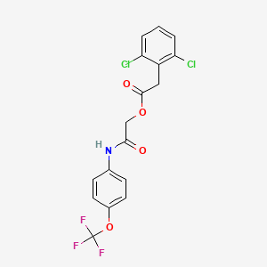 2-(2,6-Dichlorophenyl)acetic acid [2-oxo-2-[4-(trifluoromethoxy)anilino]ethyl] ester
