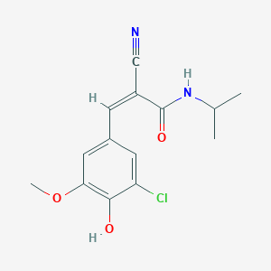 (Z)-3-(3-chloro-4-hydroxy-5-methoxyphenyl)-2-cyano-N-propan-2-ylprop-2-enamide