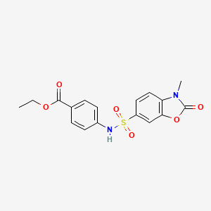 4-[(3-Methyl-2-oxo-1,3-benzoxazol-6-yl)sulfonylamino]benzoic acid ethyl ester