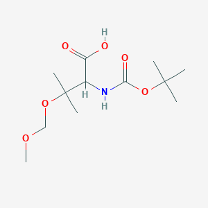 molecular formula C12H23NO6 B12272713 2-tert-Butoxycarbonylamino-3-methoxymethoxy-3-methyl-butyric acid 