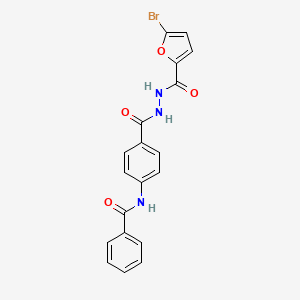 N-[4-[[(5-bromofuran-2-carbonyl)amino]carbamoyl]phenyl]benzamide