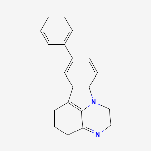 molecular formula C20H18N2 B1227275 8-Phenyl-2,4,5,6-tetrahydro-1H-pyrazino[3,2,1-jk]carbazole 