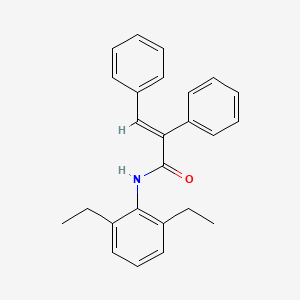 molecular formula C25H25NO B1227279 N-(2,6-diethylphenyl)-2,3-diphenylacrylamide 