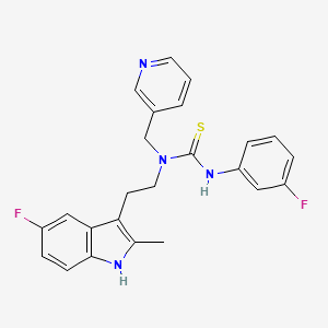 1-[2-(5-fluoro-2-methyl-1H-indol-3-yl)ethyl]-3-(3-fluorophenyl)-1-(3-pyridinylmethyl)thiourea