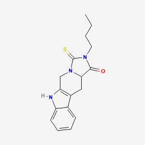 2-butyl-3-thioxo-2,3,5,6,11,11a-hexahydro-1H-imidazo[1',5':1,6]pyrido[3,4-b]indol-1-one