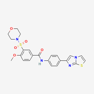 N-[4-(6-imidazo[2,1-b]thiazolyl)phenyl]-4-methoxy-3-(4-morpholinylsulfonyl)benzamide