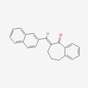 molecular formula C22H18O B1227296 6-[(E)-2-萘甲亚基]-6,7,8,9-四氢-5H-苯并环庚烯-5-酮 