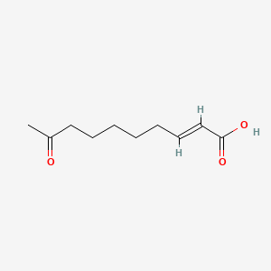 molecular formula C10H16O3 B1227301 Queen substance CAS No. 334-20-3