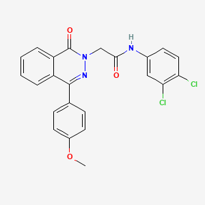 molecular formula C23H17Cl2N3O3 B1227306 N-(3,4-dichlorophenyl)-2-[4-(4-methoxyphenyl)-1-oxo-2-phthalazinyl]acetamide 