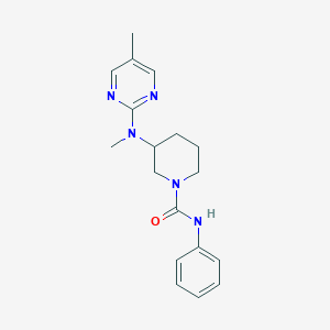 molecular formula C18H23N5O B12273102 3-[methyl(5-methylpyrimidin-2-yl)amino]-N-phenylpiperidine-1-carboxamide 