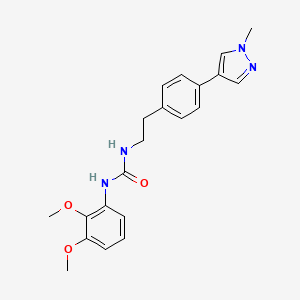 molecular formula C21H24N4O3 B12273121 3-(2,3-dimethoxyphenyl)-1-{2-[4-(1-methyl-1H-pyrazol-4-yl)phenyl]ethyl}urea 