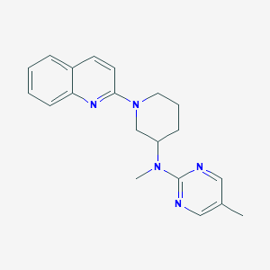 molecular formula C20H23N5 B12273129 N,5-dimethyl-N-[1-(quinolin-2-yl)piperidin-3-yl]pyrimidin-2-amine 