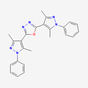 2,5-Bis(3,5-dimethyl-1-phenyl-4-pyrazolyl)-1,3,4-oxadiazole