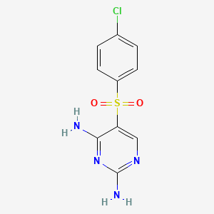 molecular formula C10H9ClN4O2S B1227328 5-(4-氯-苯磺酰基)-嘧啶-2,4-二胺 