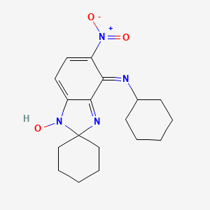 N-cyclohexyl-1-hydroxy-5-nitro-4-spiro[benzimidazole-2,1'-cyclohexane]imine