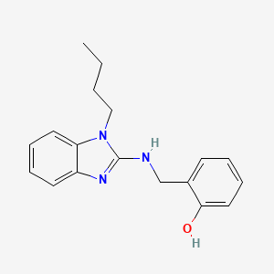 molecular formula C18H21N3O B1227331 2-{[(1-butyl-1H-benzimidazol-2-yl)amino]methyl}phenol CAS No. 384377-41-7