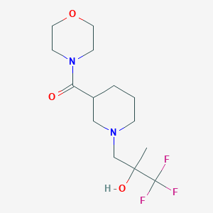 molecular formula C14H23F3N2O3 B12273374 Morpholino[1-(3,3,3-trifluoro-2-hydroxy-2-methylpropyl)-3-piperidyl]methanone 