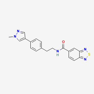 molecular formula C19H17N5OS B12273381 N-{2-[4-(1-methyl-1H-pyrazol-4-yl)phenyl]ethyl}-2,1,3-benzothiadiazole-5-carboxamide 