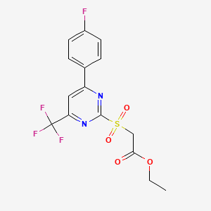 molecular formula C15H12F4N2O4S B1227343 ML042 