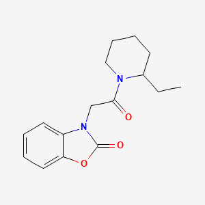 molecular formula C16H20N2O3 B1227344 3-[2-(2-Ethyl-1-piperidinyl)-2-oxoethyl]-1,3-benzoxazol-2-one 