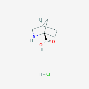 molecular formula C7H12ClNO2 B12273442 (1S,4R)-2-azabicyclo[2.2.1]heptane-1-carboxylic acid hydrochloride 