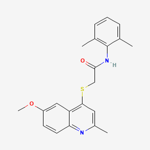 N-(2,6-dimethylphenyl)-2-[(6-methoxy-2-methyl-4-quinolinyl)thio]acetamide