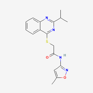 N-(5-methyl-3-isoxazolyl)-2-[(2-propan-2-yl-4-quinazolinyl)thio]acetamide