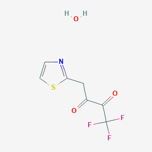 molecular formula C7H6F3NO3S B12273566 Trifluorothiazolylbutanedione hydrate 