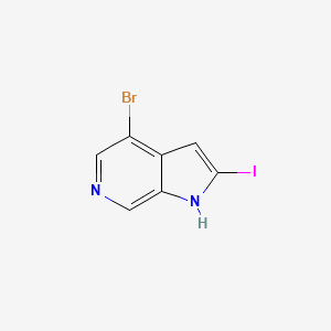 molecular formula C7H4BrIN2 B12273575 4-Bromo-2-iodo-6-azaindole 