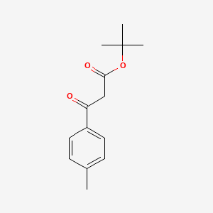molecular formula C14H18O3 B12273613 tert-Butyl b-oxo-4-methylbenzenepropanoate 