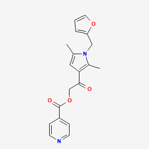 4-Pyridinecarboxylic acid [2-[1-(2-furanylmethyl)-2,5-dimethyl-3-pyrrolyl]-2-oxoethyl] ester